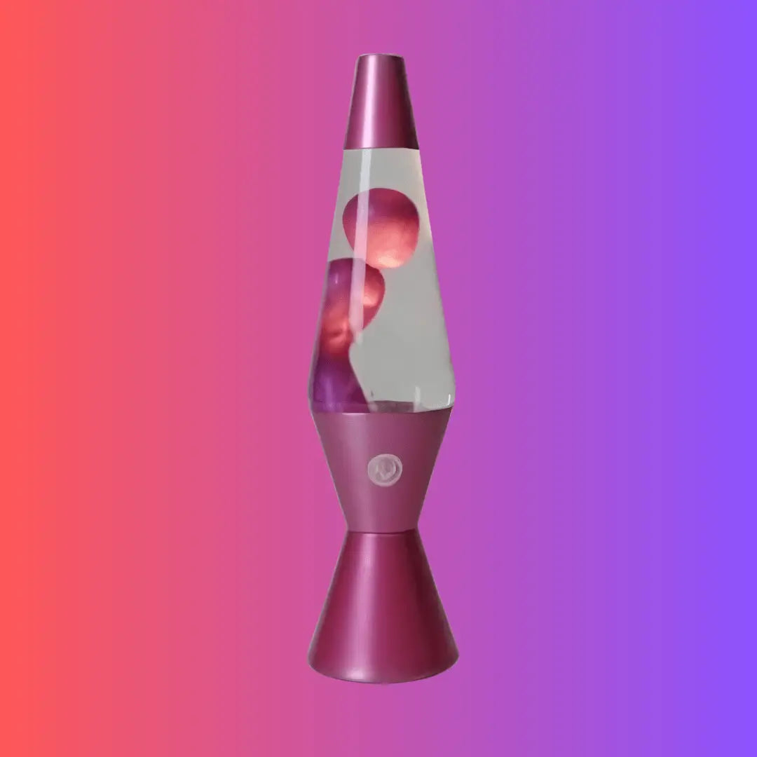 Lava Lamp Diamond Motion Large 37cm - Metallic Pink
