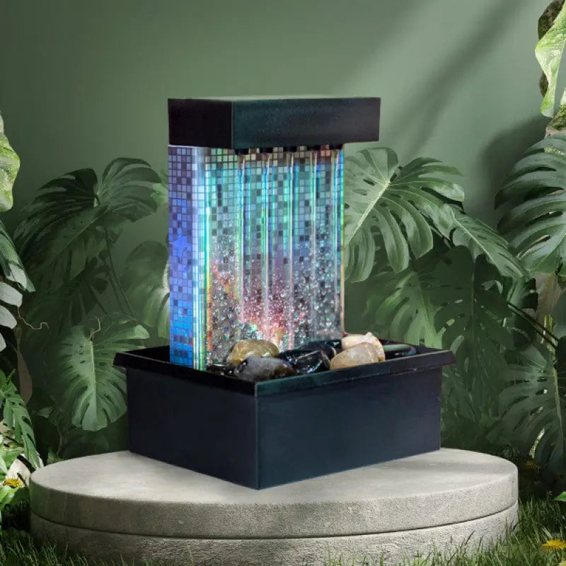 Led Disco Back Drop Water Feature Fountain Green Earth