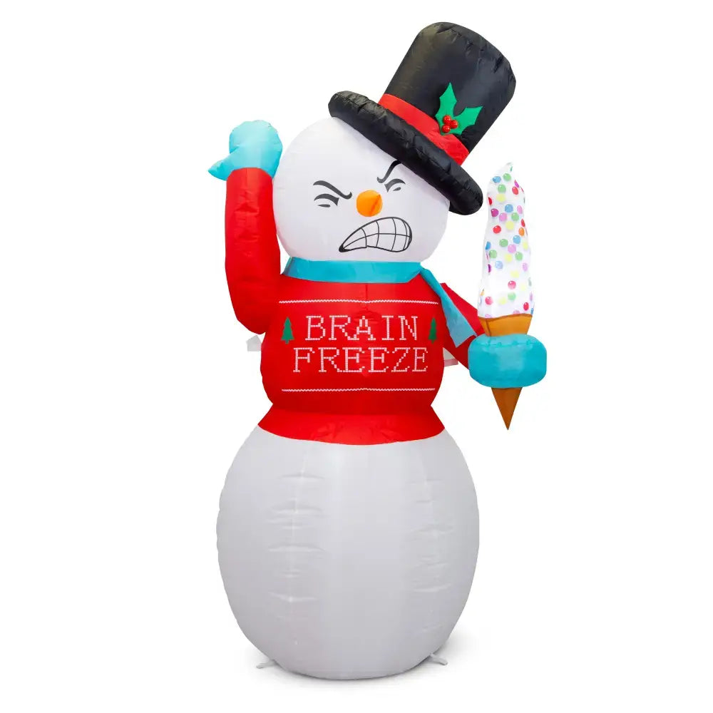 Led Snowman Inflatable 1.8m - Brain Freeze Fun Decor
