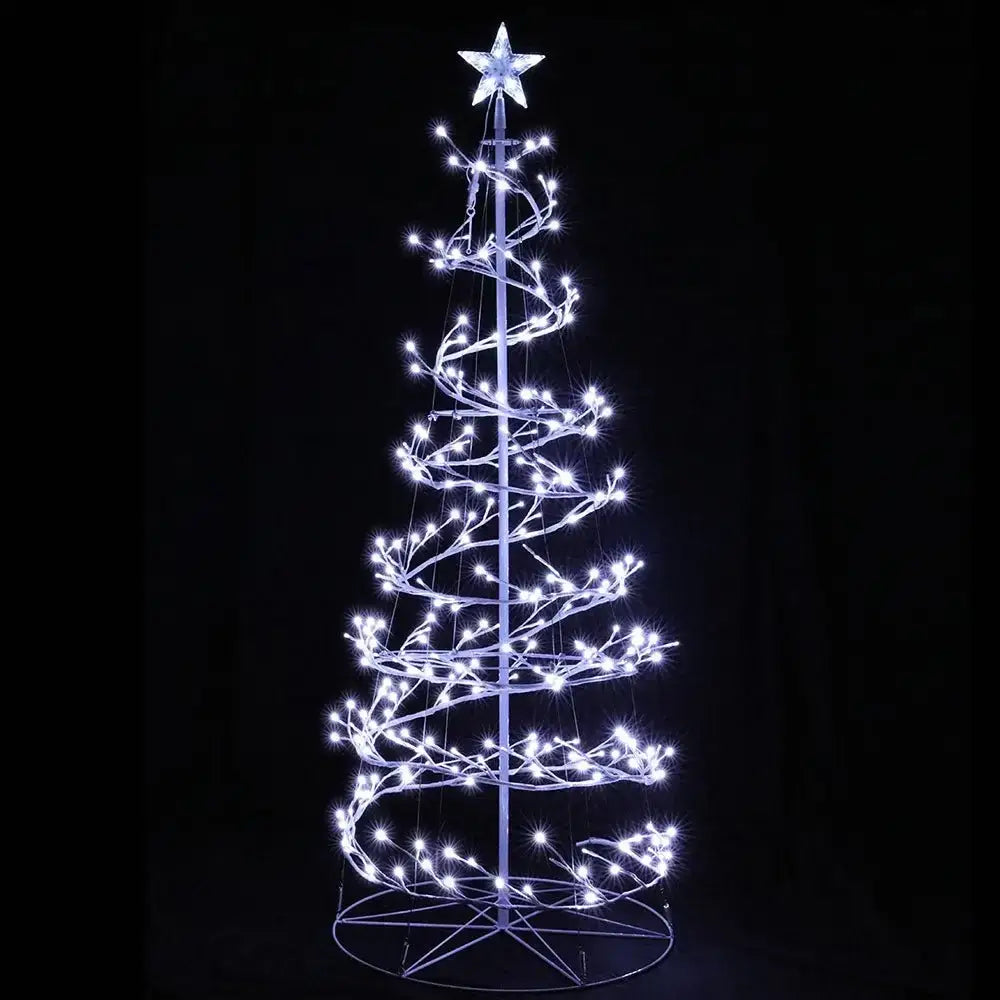 1.8M 320 LED Xmas Cold White Lights Optic Fibre Christmas Tree
