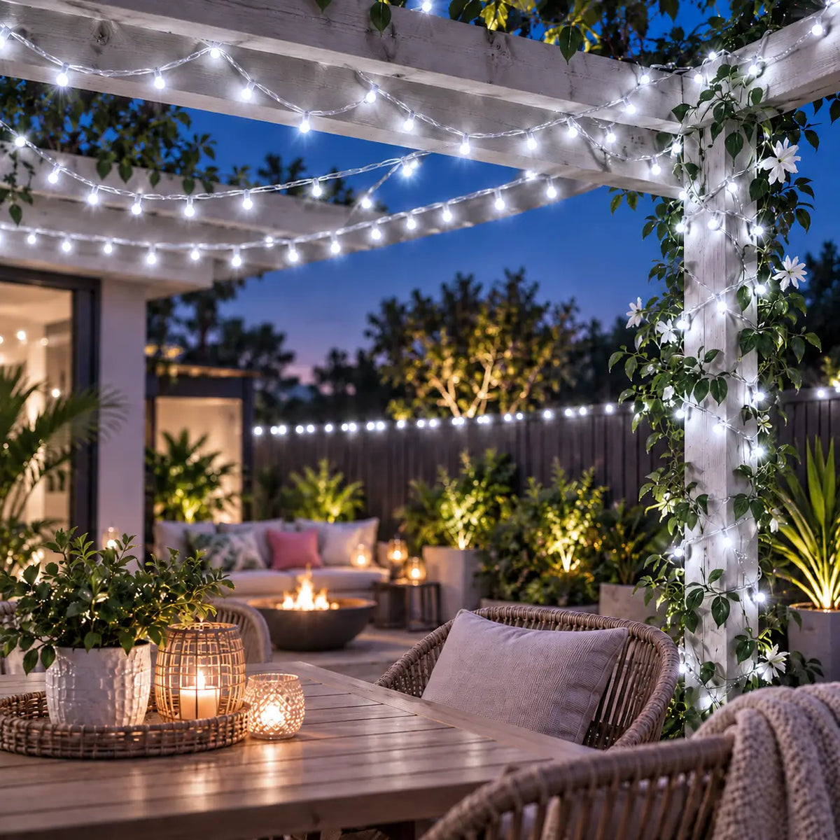 Lexi Lighting 60M 520 LED White Connectable Fairy Lights