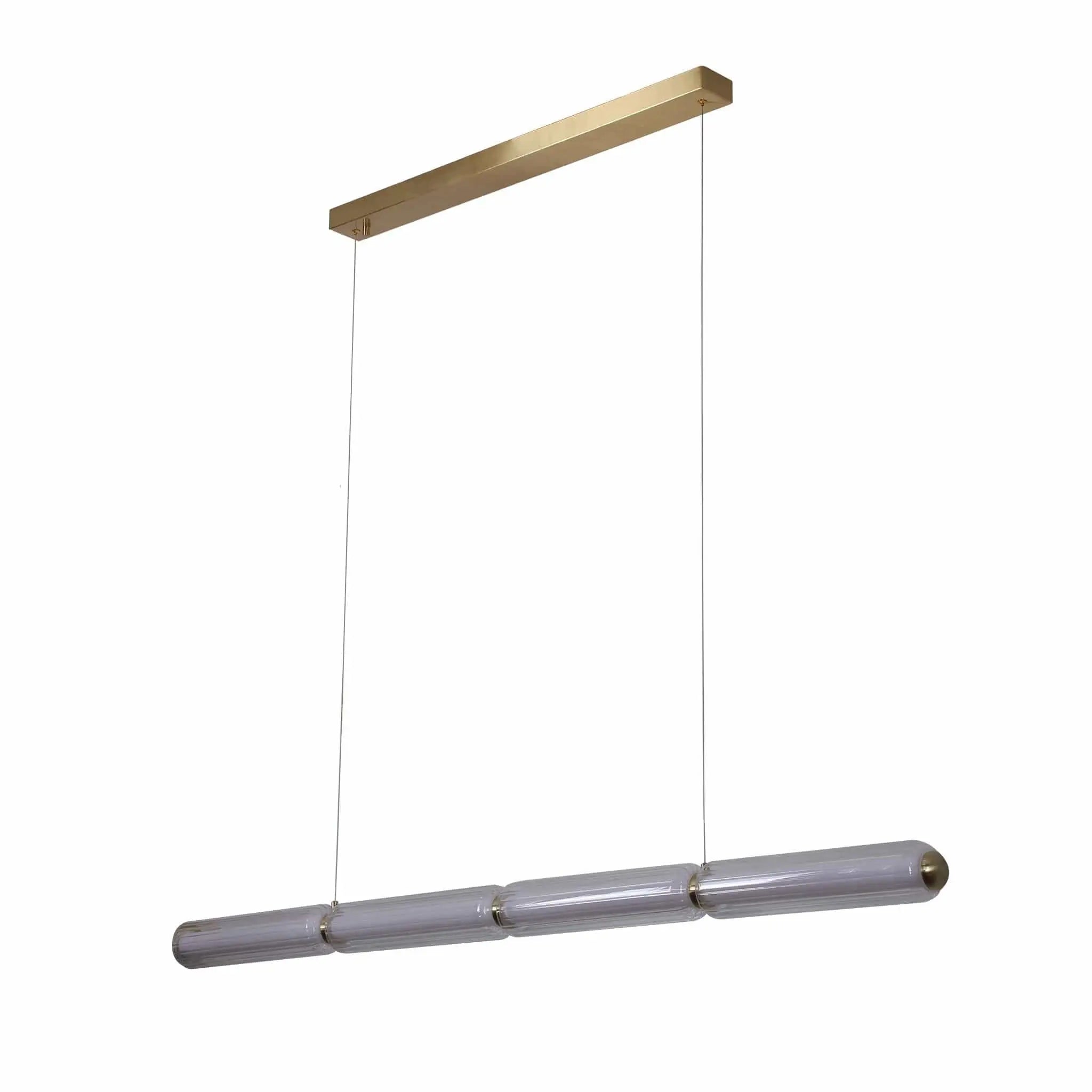 Elara Gold Led Linear Pendant Light Dimmable 3000k
