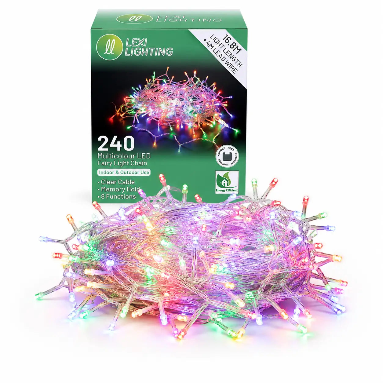 Lexi Lighting 21M 240 LED Colour Changing Connectable Fairy Lights – Multicolour