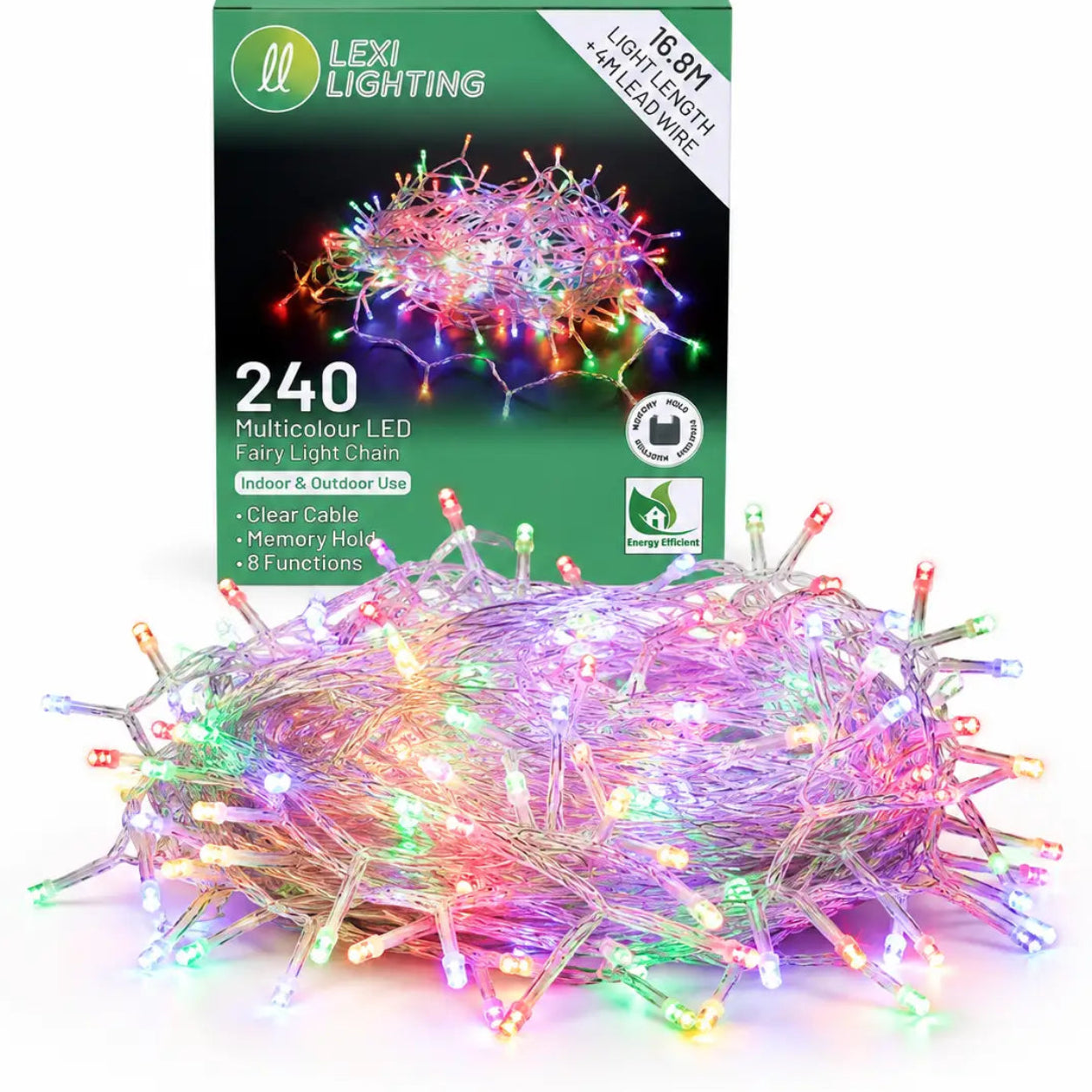 Lexi Lighting 21M 240 LED Colour Changing Connectable Fairy Lights – Multicolour