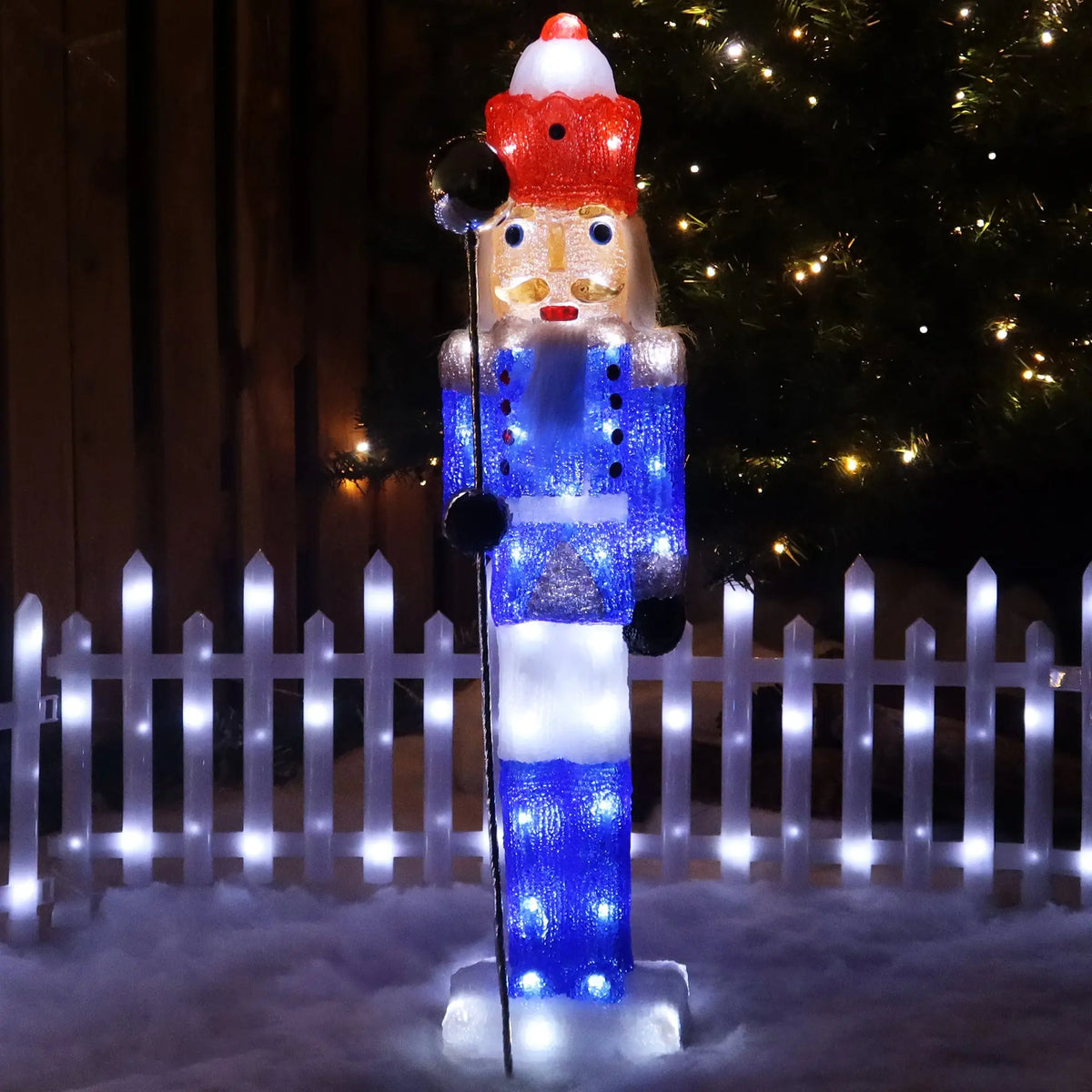 Lexi Lighting Acrylic Nutcracker V2 63cm Led