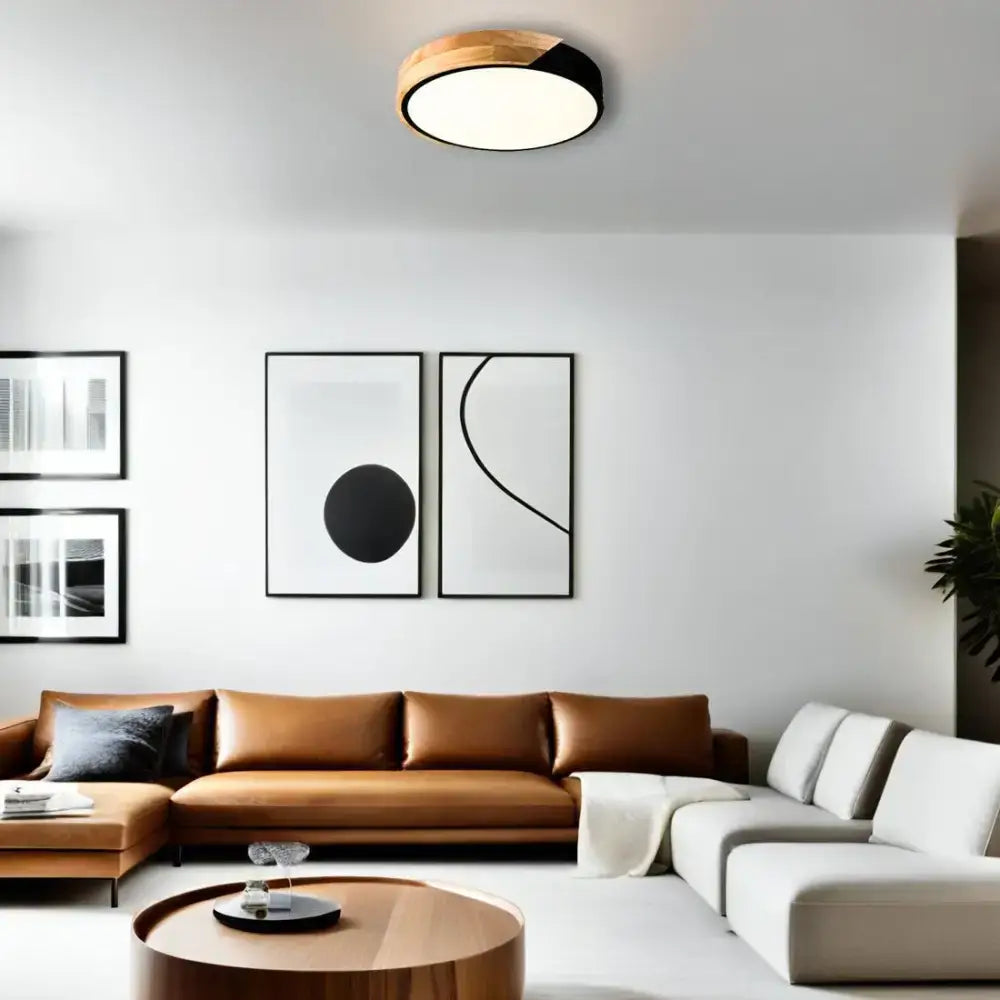 Lexi Lighting Celestia Modern Timber Led Oyster Light