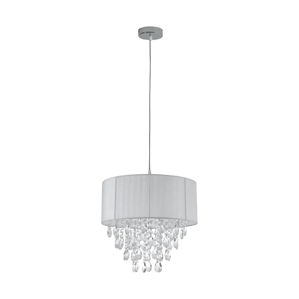 Green Earth Lighting Australia Home & Garden > Lighting > Ceiling Lights Delia White Acrylic Chandelier Pendant Light | Modern Angel Tear Crystal Shade LL002CH072W