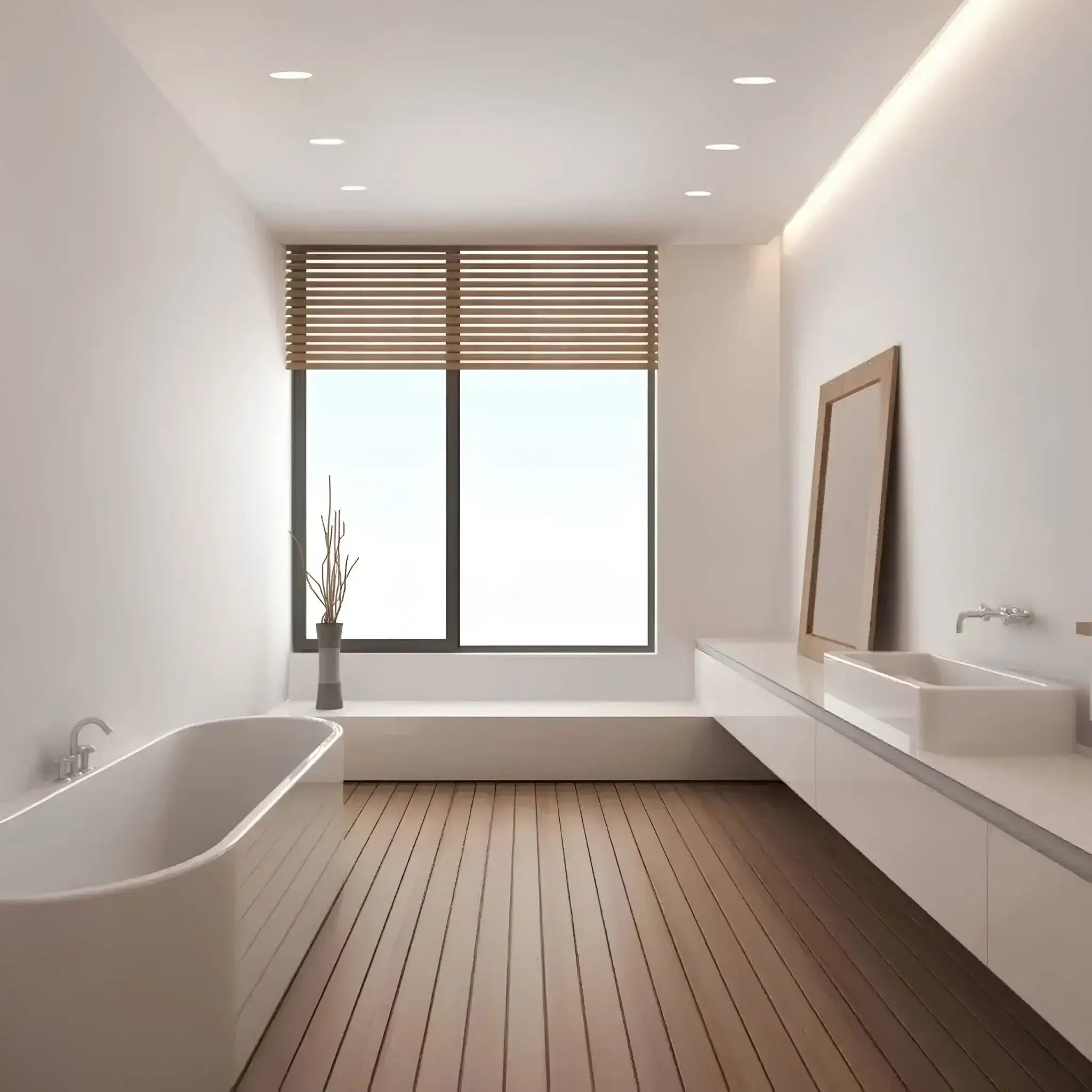Tasman low glare LED downlight with deep recessed COB light source