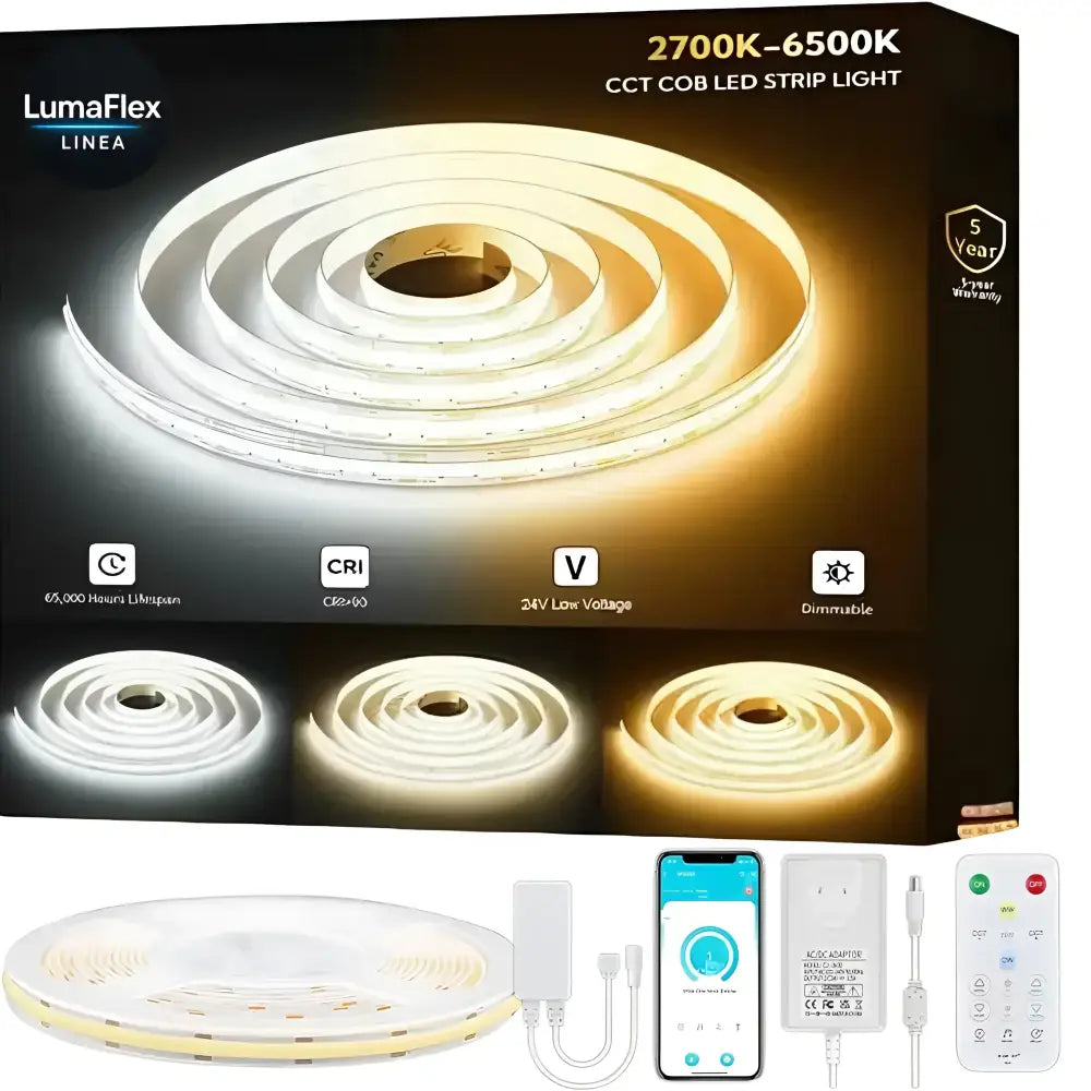 LumaFlex Linea Smart-Tune CCT 24V tri-colour selectable LED strip kit