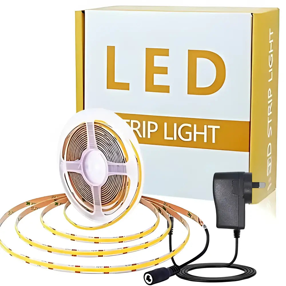 LumaFlex Linea Core 3000K COB LED strip light kit with coiled strip and adapter