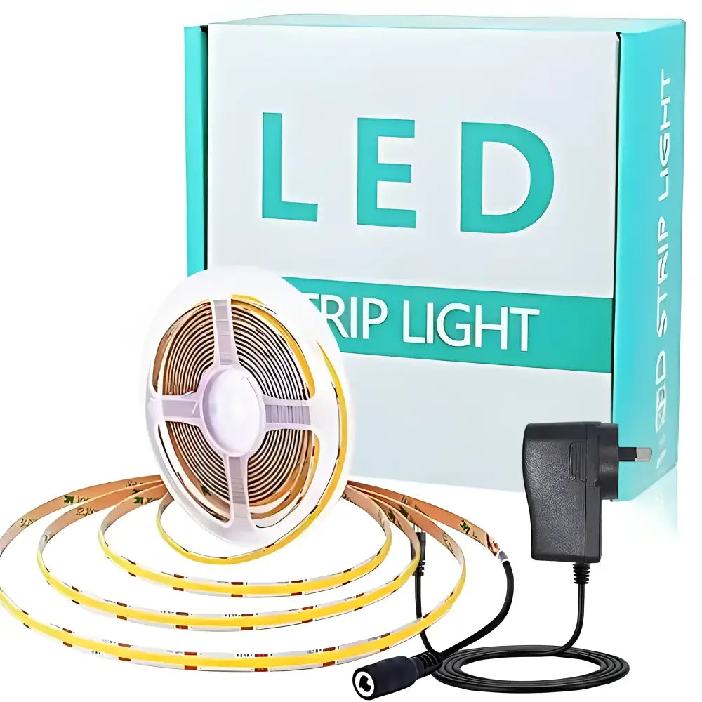 LumaFlex Linea Core 4000K COB LED strip light kit with coiled strip and adapter