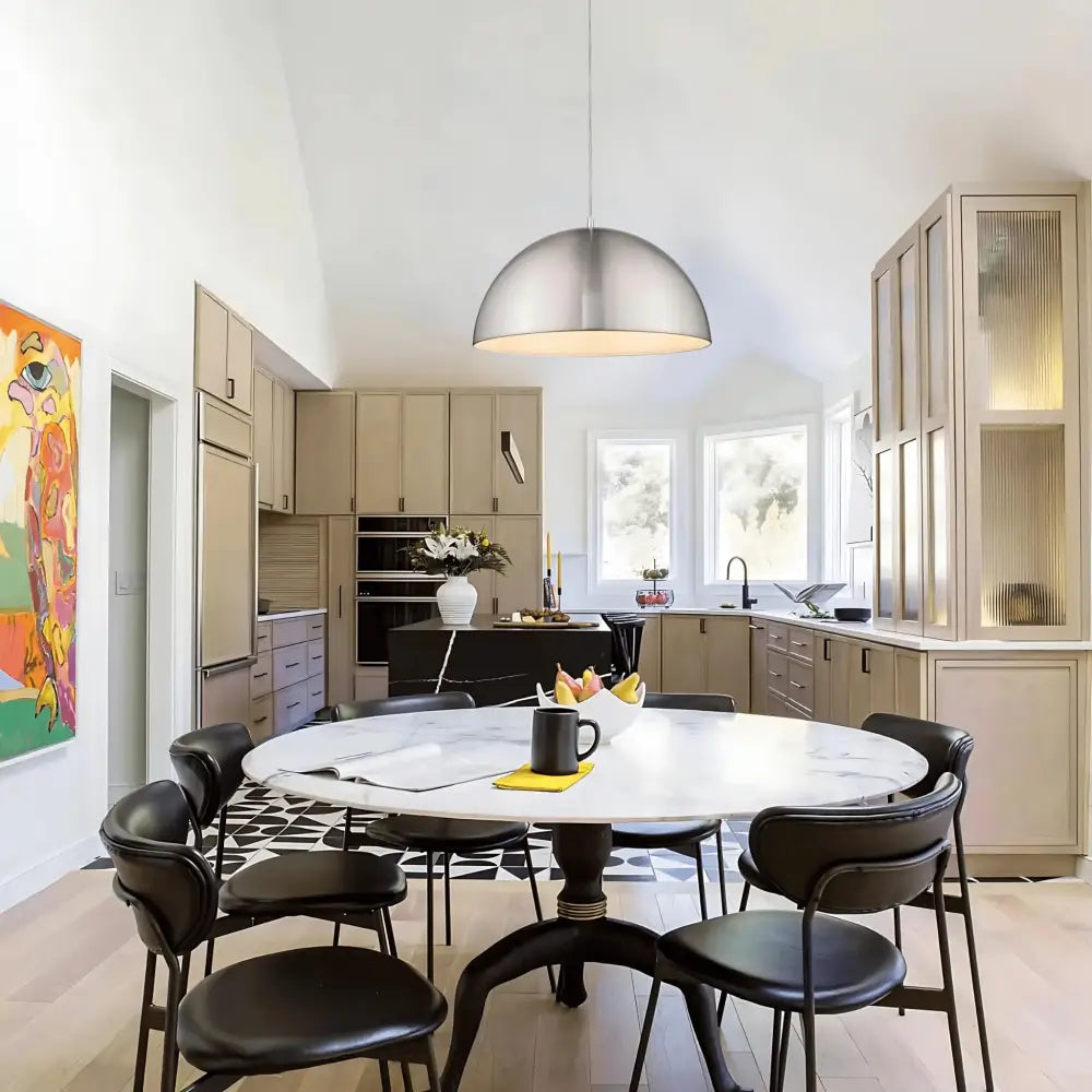 Green Earth Lighting Australia Home & Garden > Lighting Fixtures Luna 400 Brushed Nickel Pendant 31365