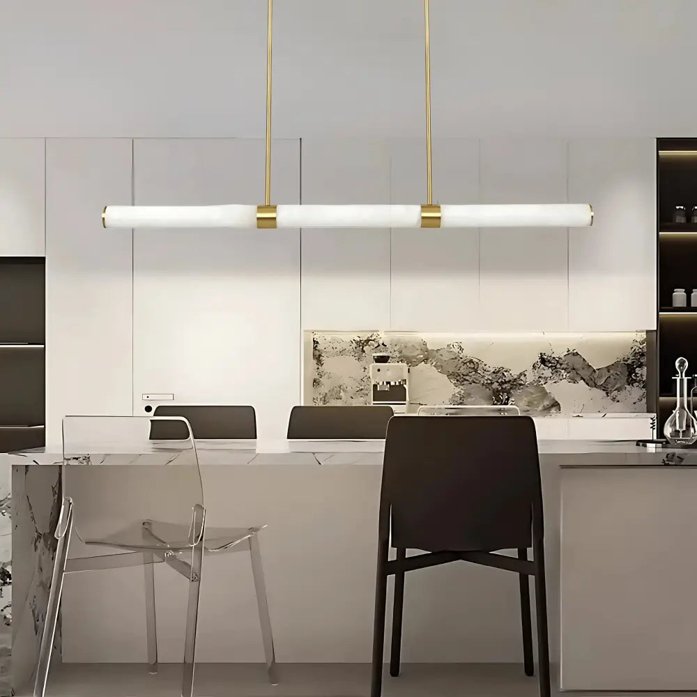 Green Earth Lighting Australia Home & Garden > Lighting Fixtures Madison Brass 1500 Spanish Marble 40W Tri-Colour LED Pendant GE9026/BR