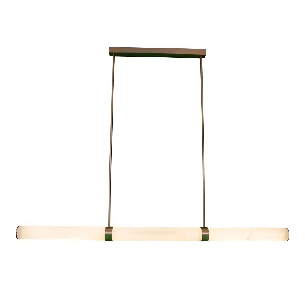 Modern pendant light with spanish marble alabaster shade antique bronze finish