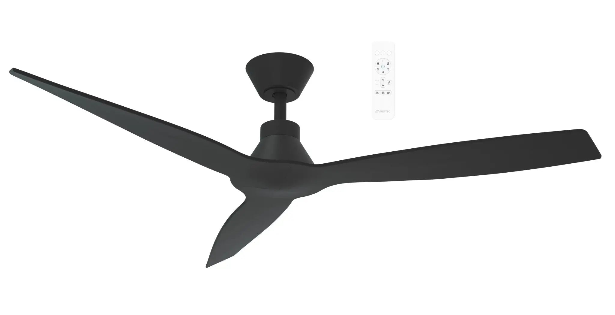 Martec Triumph Dc Ceiling Fan - Antique Bronze/walnut Finish - Matt Black