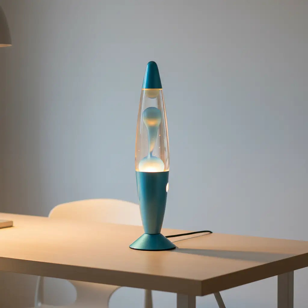 Metallic Blue Magma Motion Lava Lamp