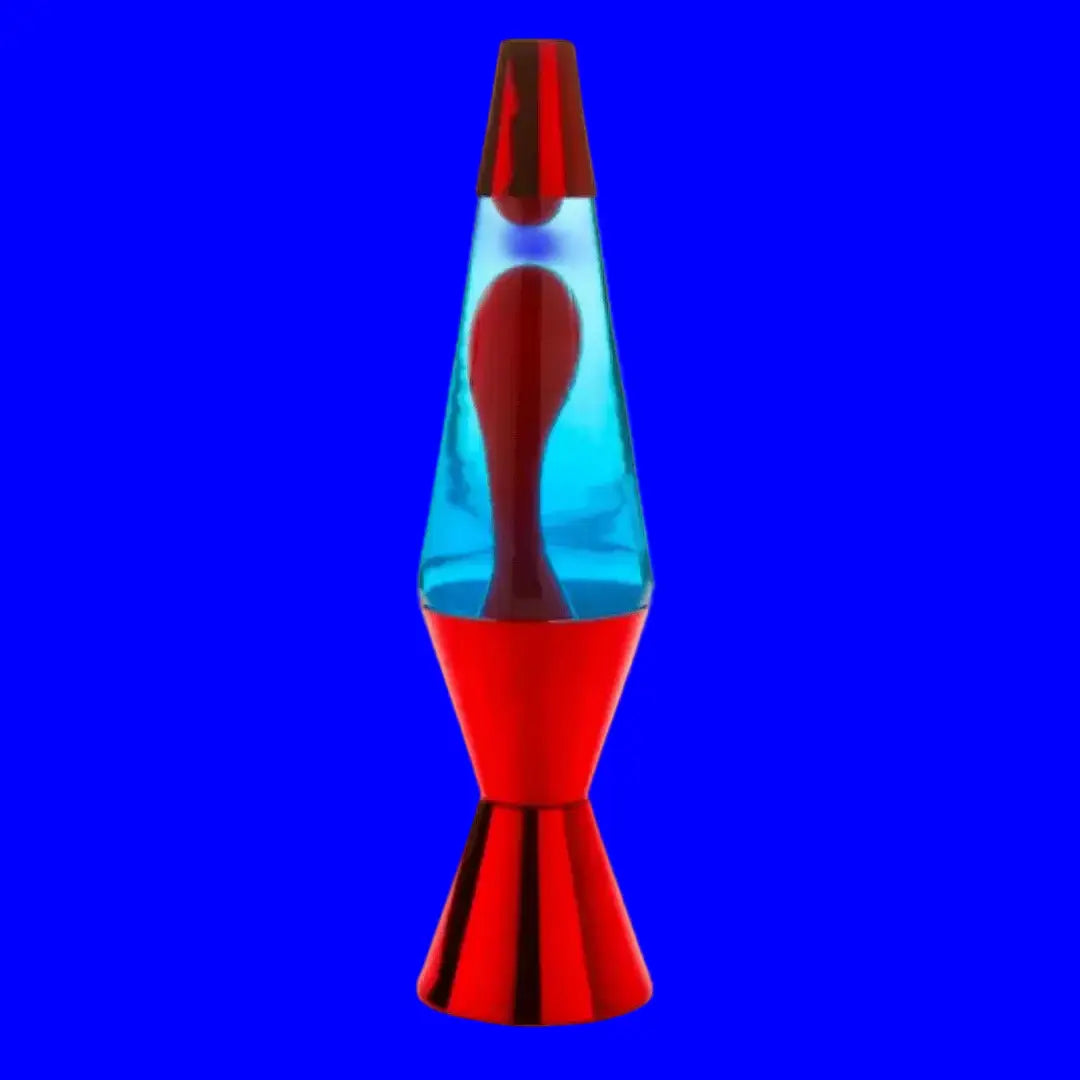 Metallic Diamond Motion Lava Lamp Red Blue Desk Light