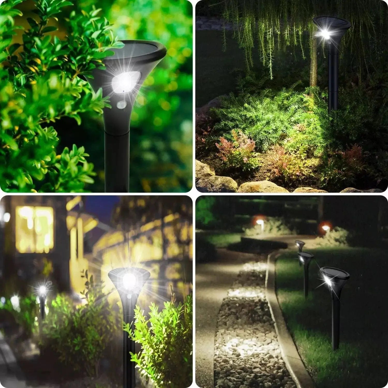 Green Earth Lighting Australia Garden Nebula Solar PIR Spike Twin Pack Kit - 6000K NEBULA6K