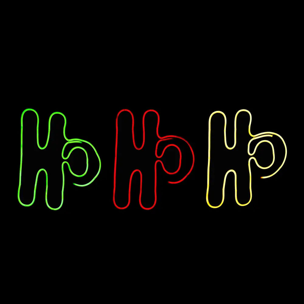 Promo Christmas Ceiling&Wall Decoration Neon Flex Stake Light - HOHOHO - Set of 3 Pieces LL001039-P