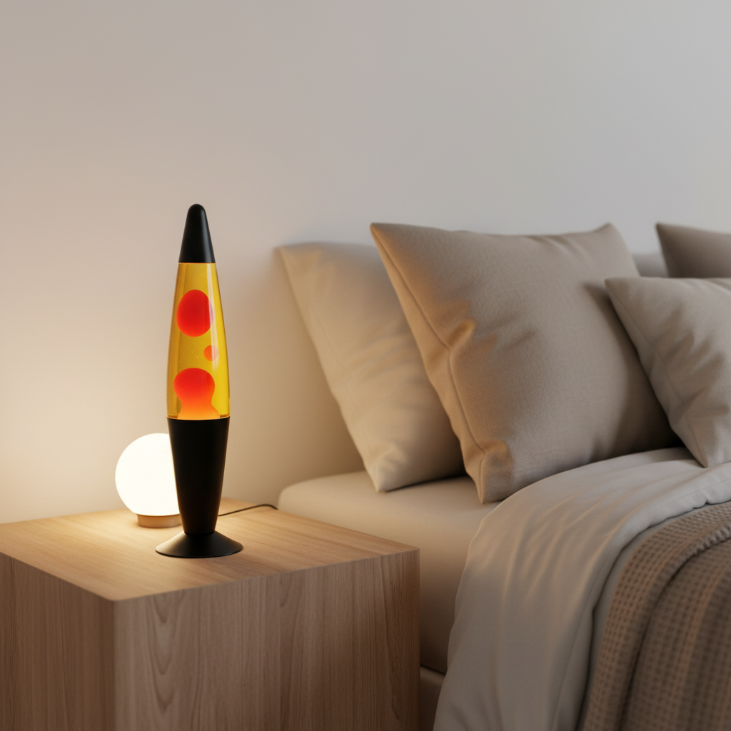 Black Red Yellow Peace Motion Lava Lamp