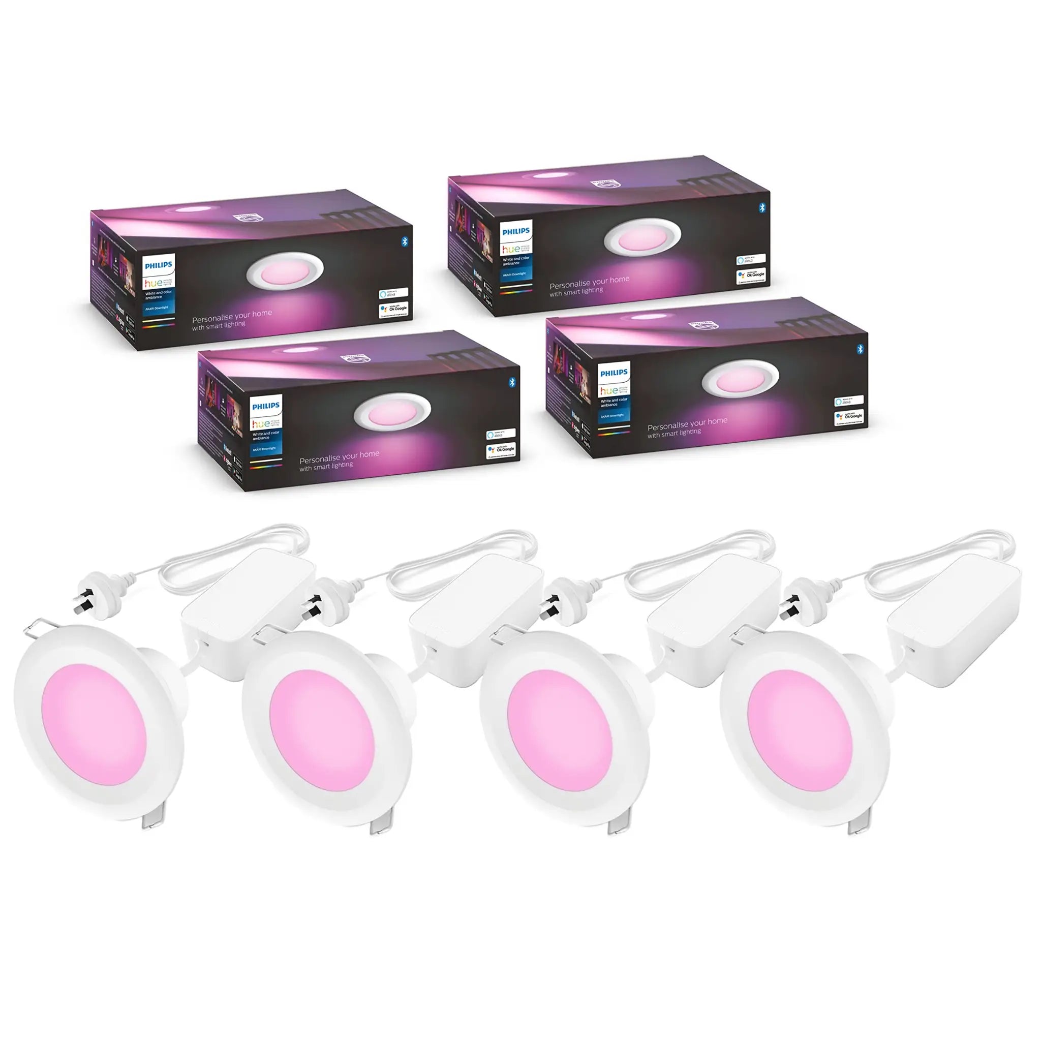 Philips Hue Akari Smart LED Recessed Downlight - Set of 4