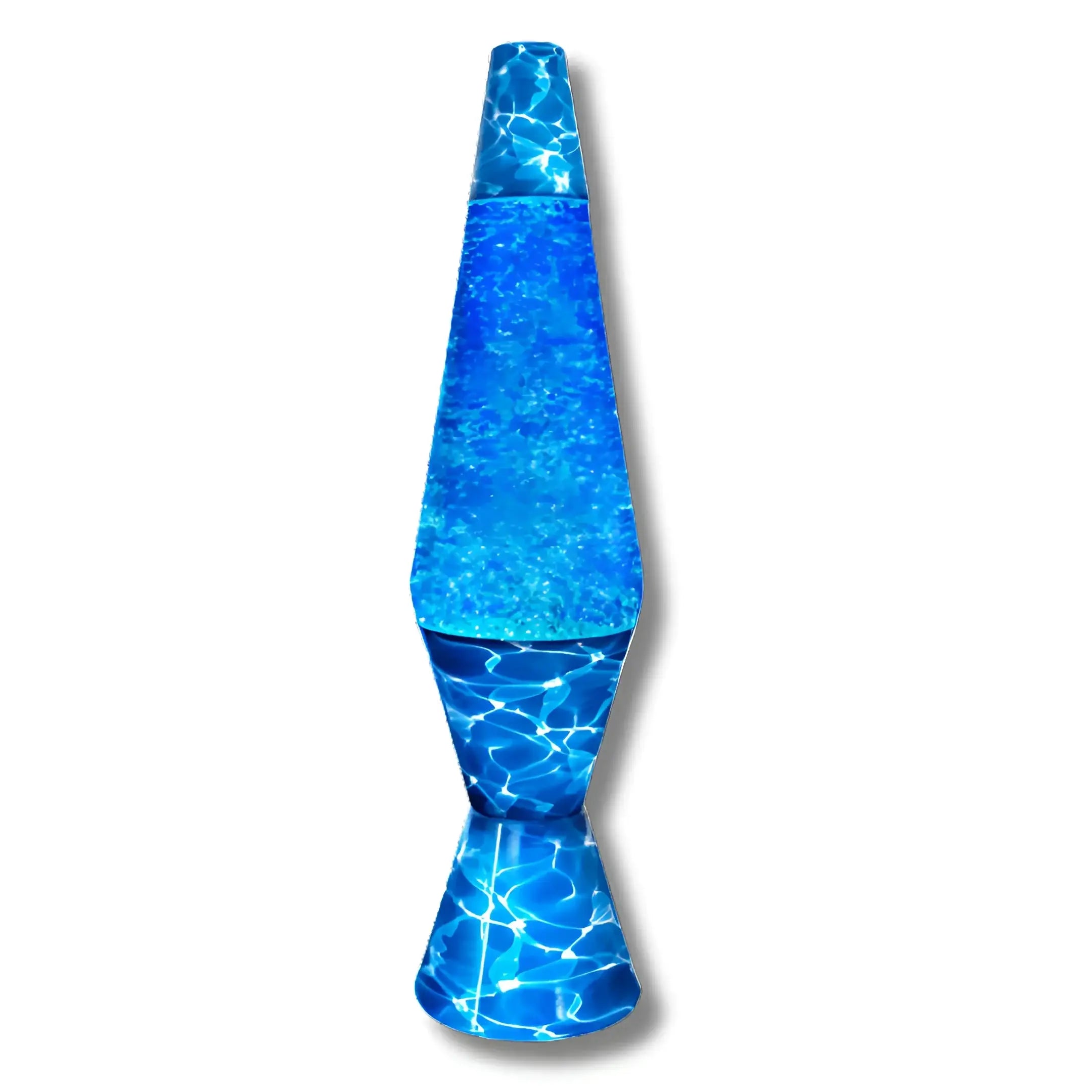 A blue pool diamond glitter motion lamp with a rippling water effect and dynamic glitter motion display