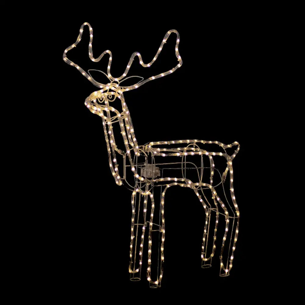 Promo Christmas Figure Warm White 3D Illuminated LED Reindeer with Motor | Three Colour Options LL0013R007WW-P