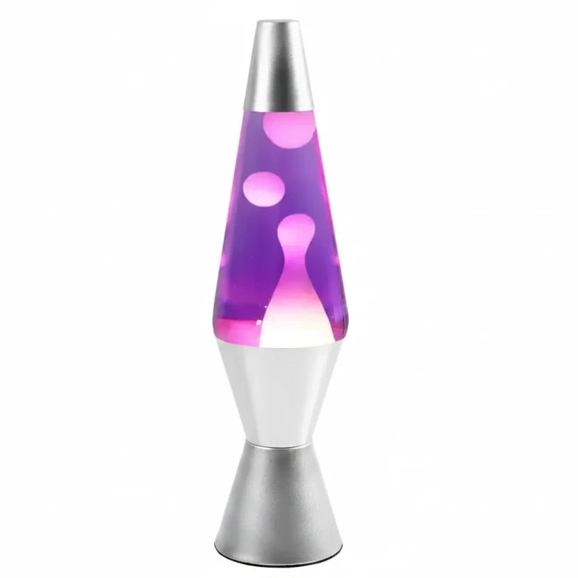 Silver White Purple Diamond Motion Lava Lamp Eoe