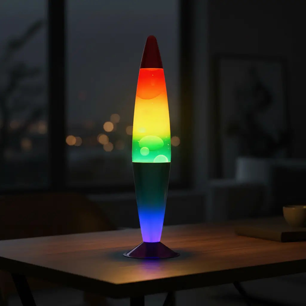 Rainbow Peace Motion Lava Lamp