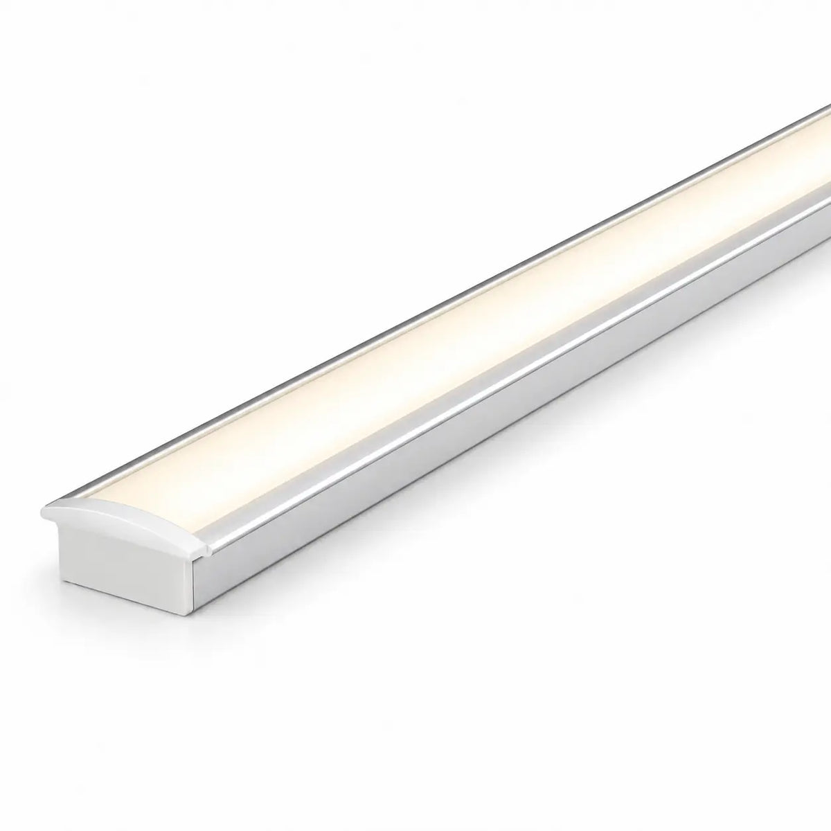 1 Meter Shallow Recessed Aluminium Profile Kit 27mm x 8mm - Silver