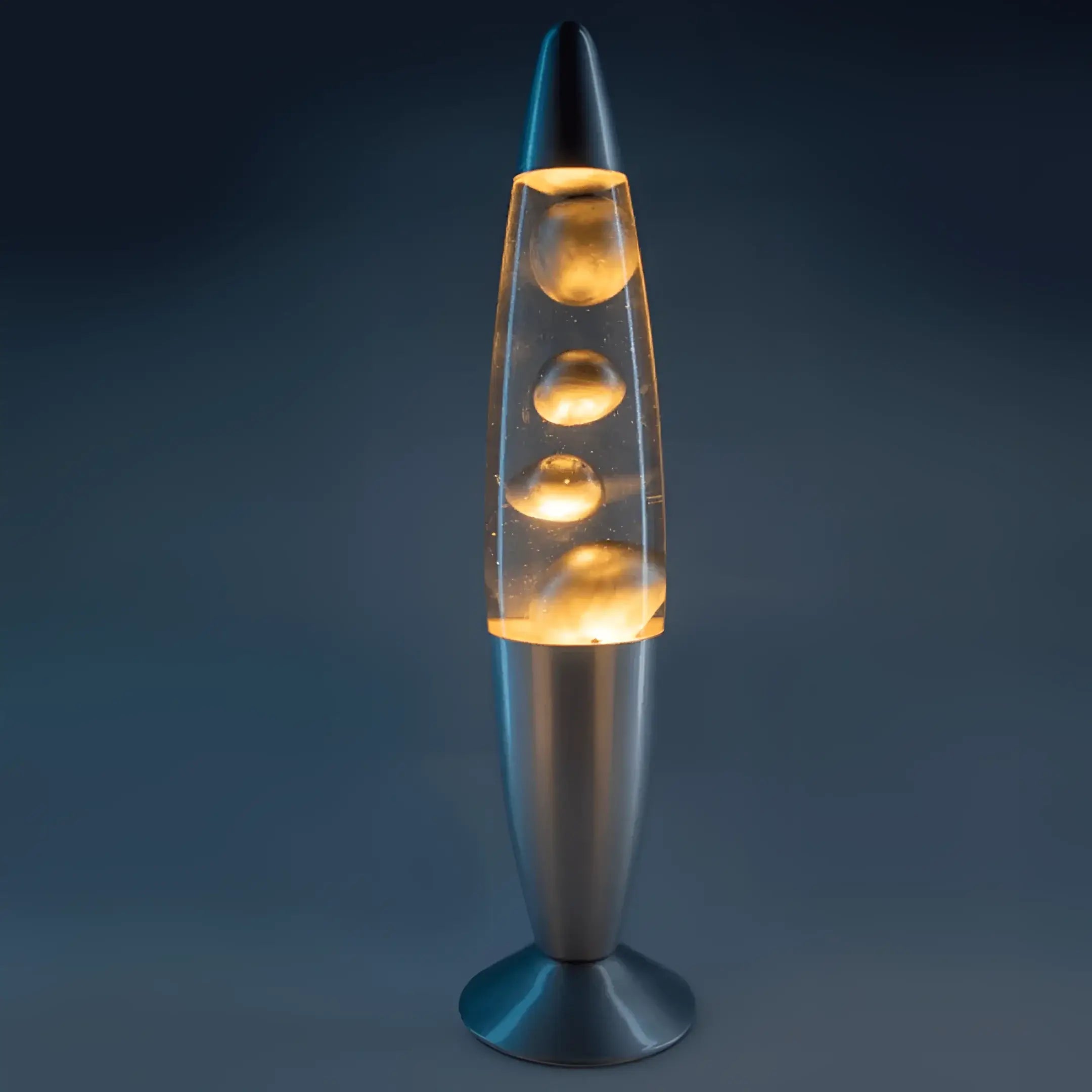 Silver Metallic Magma Motion Lamp – Retro Lava Lamp