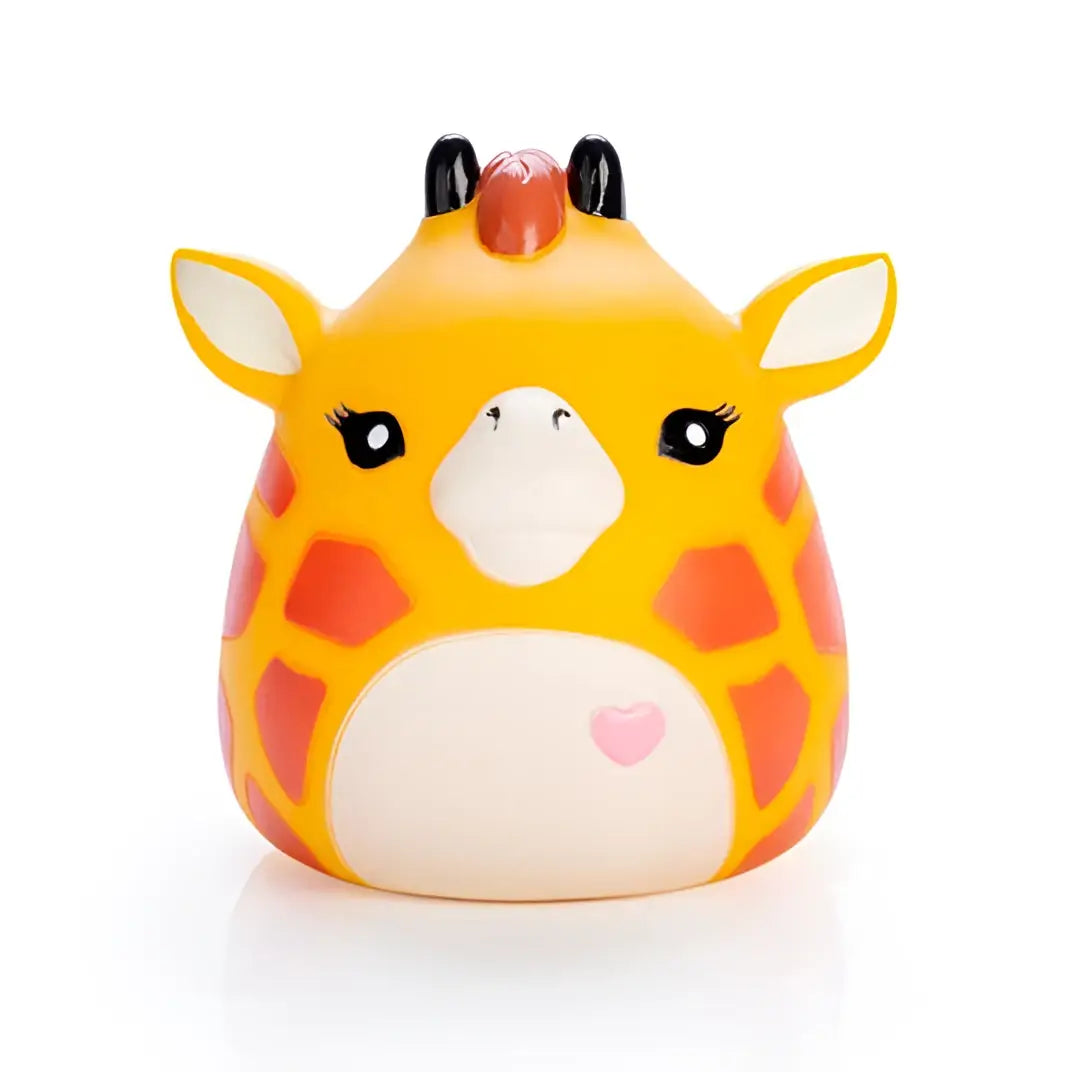 Smoosho’s Pals giraffe table lamp: yellow orange night light with heart face details