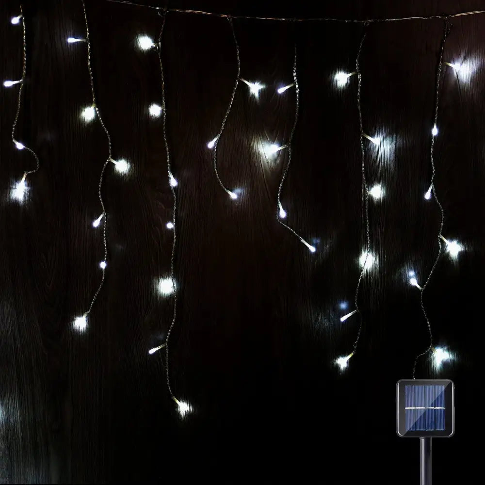 Lexi Lighting Curtain&Icicle Light Warmwhite Solar 480 LED Icicle Light - 4 Colour Options