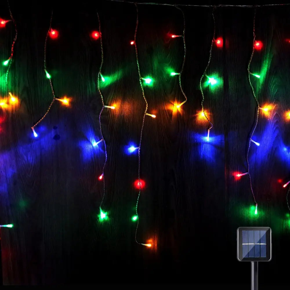 Lexi Lighting Curtain&Icicle Light Warmwhite Solar 480 LED Icicle Light - 4 Colour Options