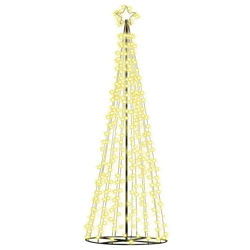 Solar Led Christmas Tree 12ft - Warm White Lights