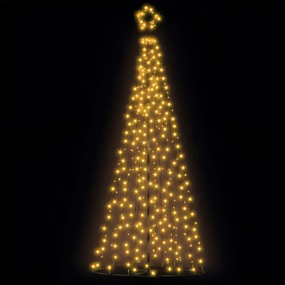 Solar Led Christmas Tree 12ft - Warm White Lights