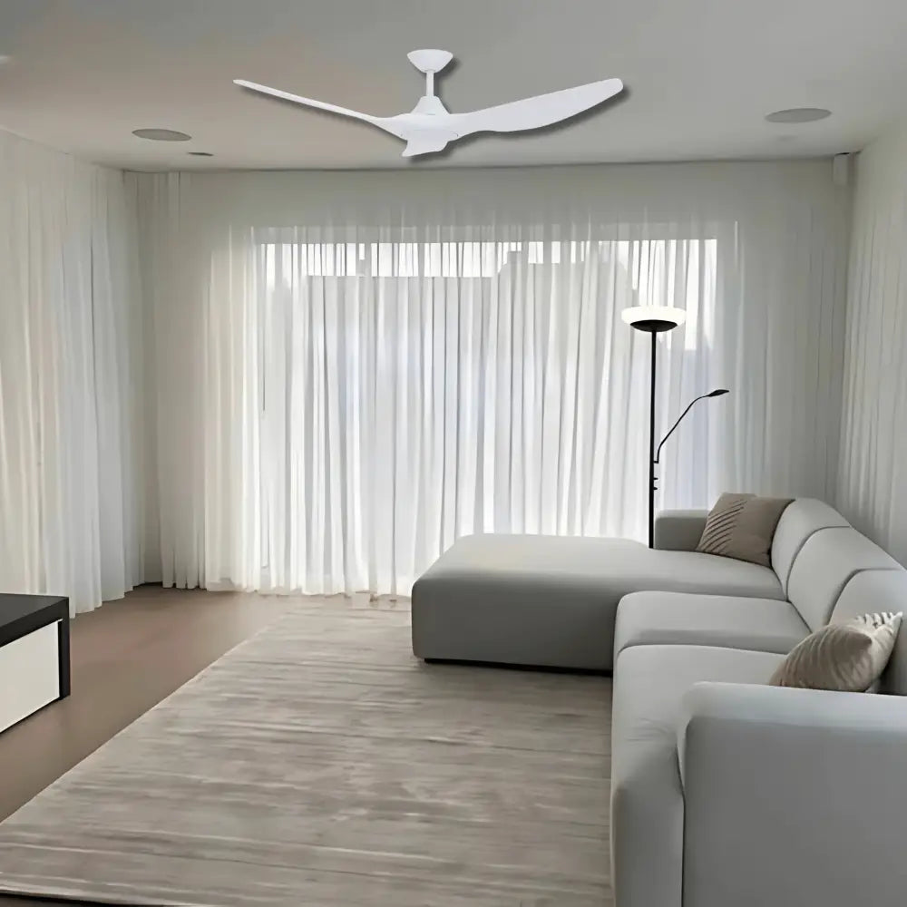Green Earth Lighting Australia Ceiling Fan STRIKE 48" White DC Ceiling Fan with Remote 60130