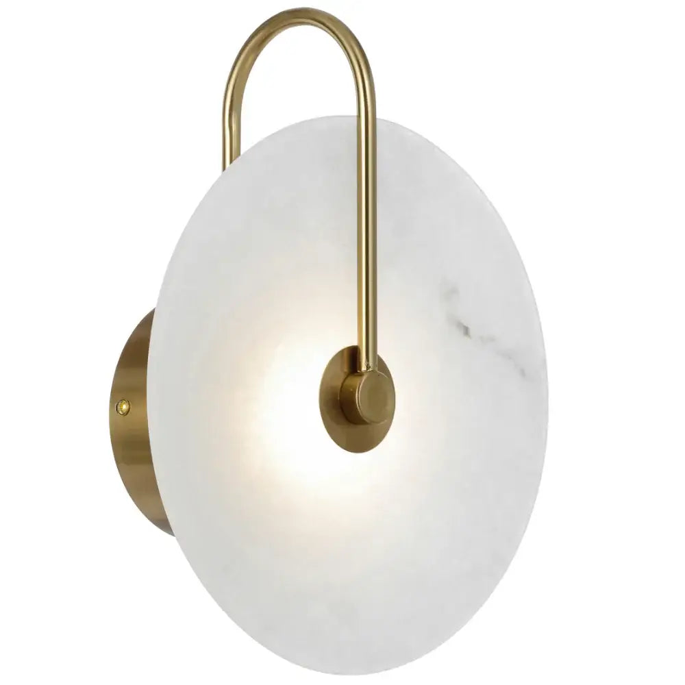Telbix Zonder 5w Antique Gold Marbled Glass Wall Light