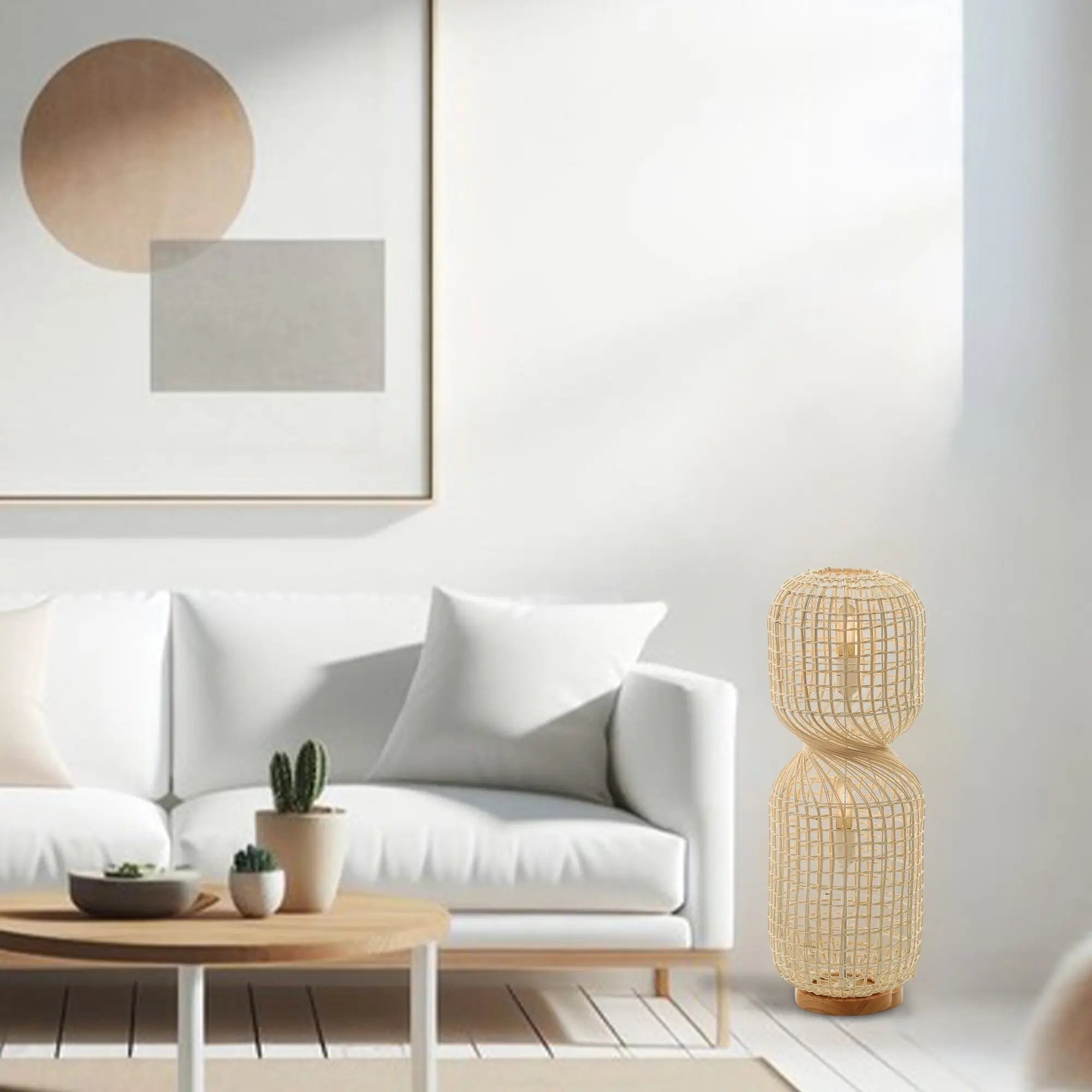 Twirla Rattan Floor Lamp - Small Lexi Lighting