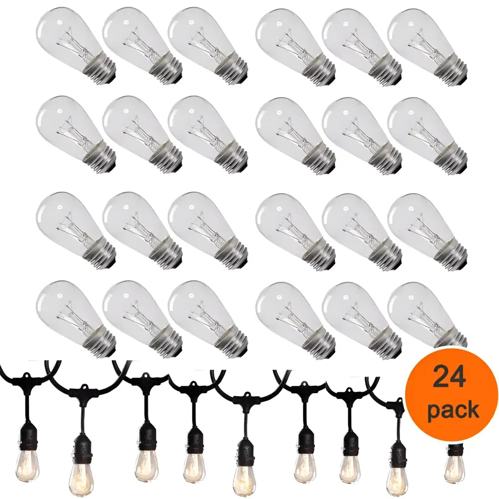Vintage replacement bulbs for string lights and festoon sets