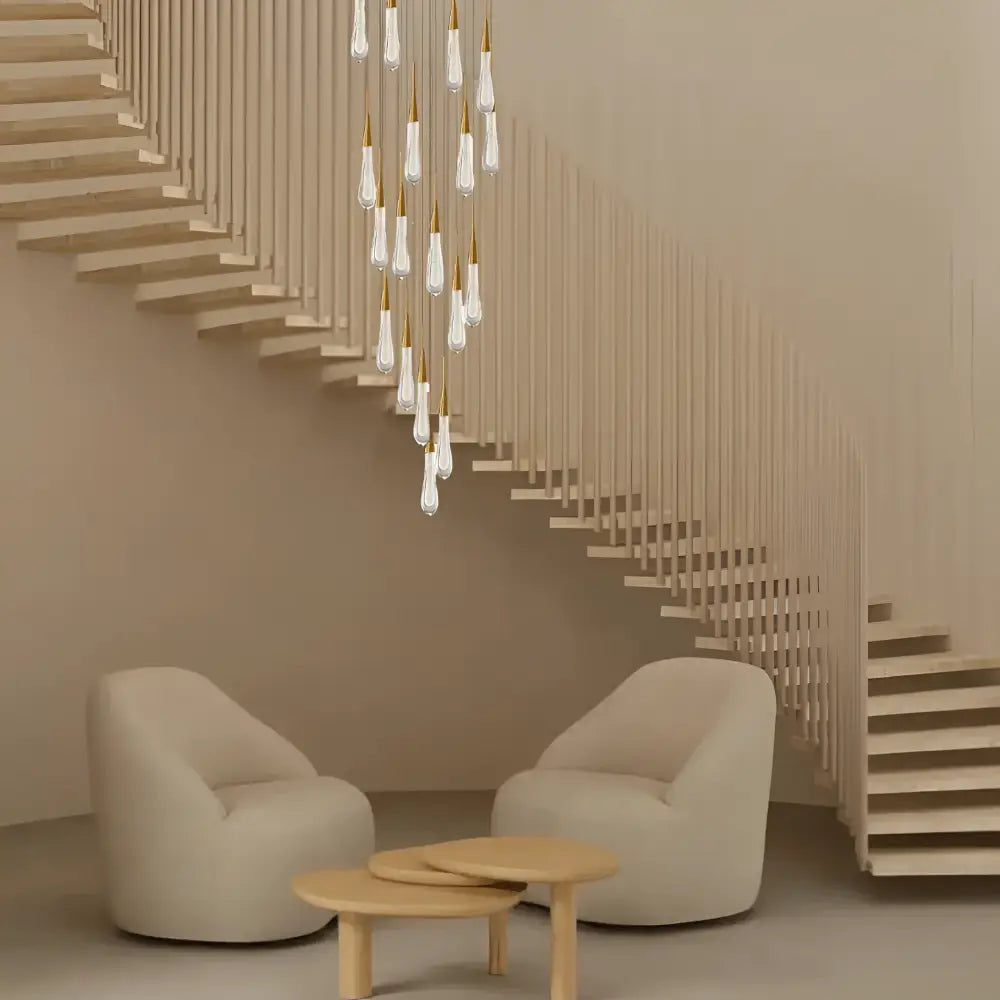 Green Earth Lighting Australia Chandeliers RAYNE Gilded Gold 16-Light LED Crystal Chandelier