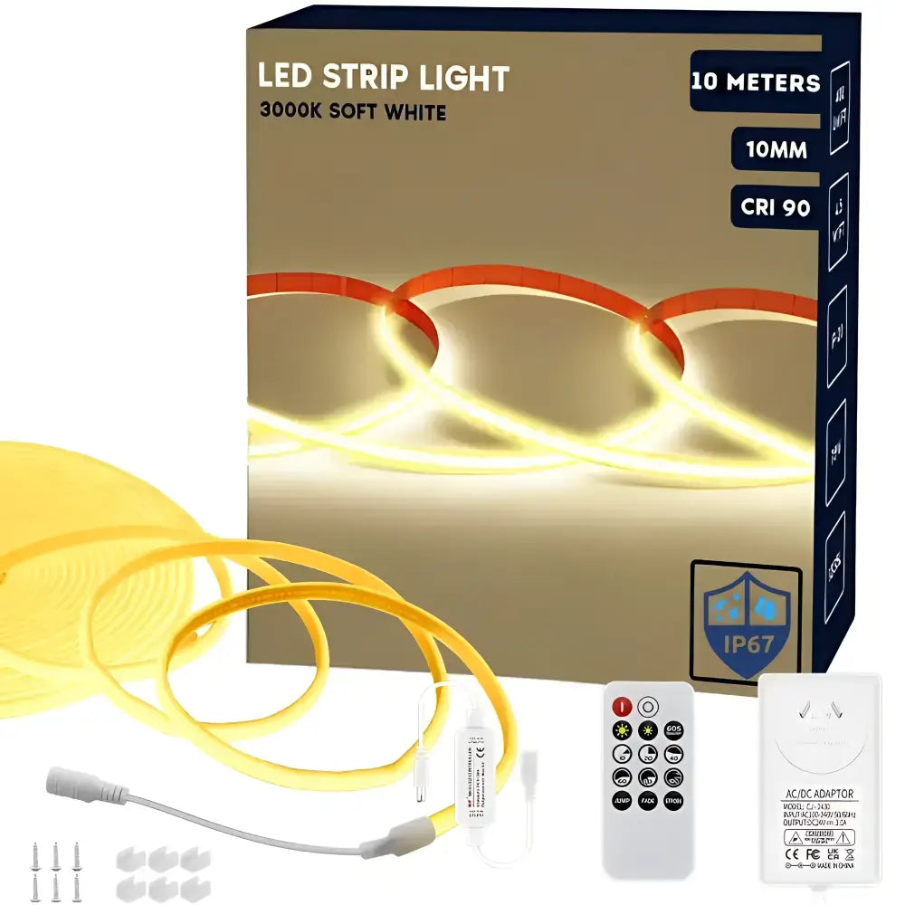 LumaFlex Linea AquaDim 3000K waterproof LED strip light kit, 300K IP67, 10m