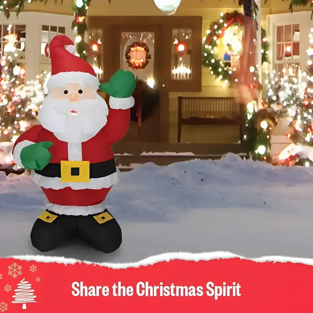 1.2M Inflatable LED Standing Santa Claus Christmas Decoration