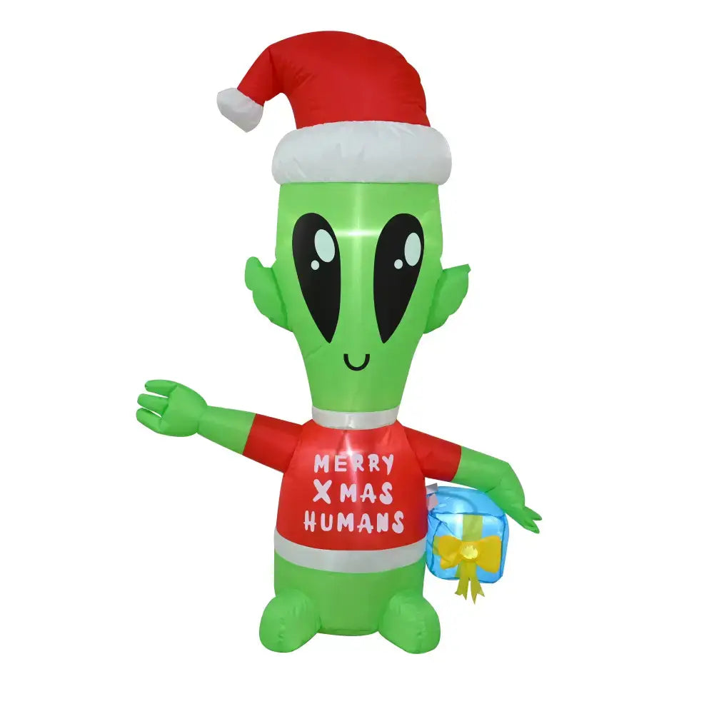 1.3m Christmas Alien Inflatable - Fun Holiday Decor