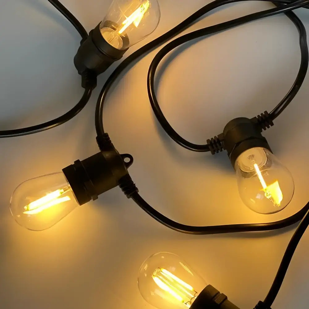 LiquidLEDs Lighting Edison Bulbs Festoon Bulb 1.5W S14 Shatterproof LED Light Bulb (E27) in Warm White F227-S14-C