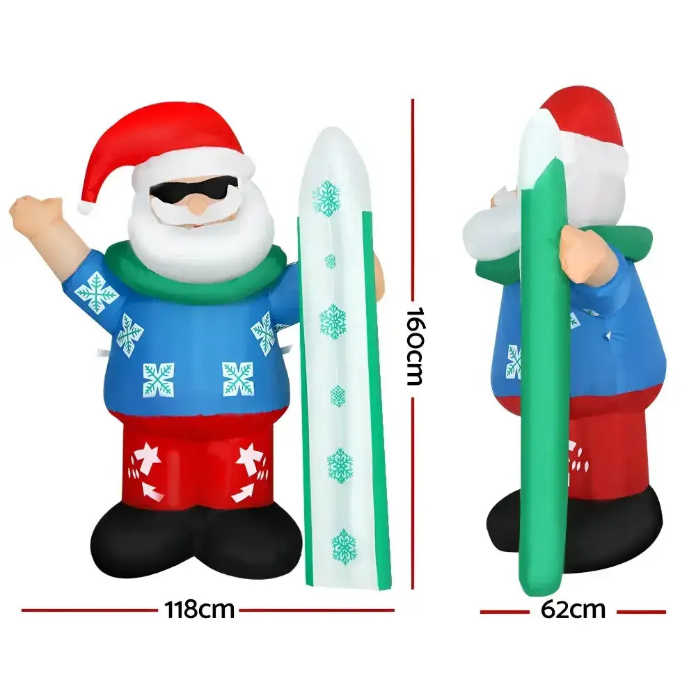 1.6m Inflatable Santa Decor with Lights