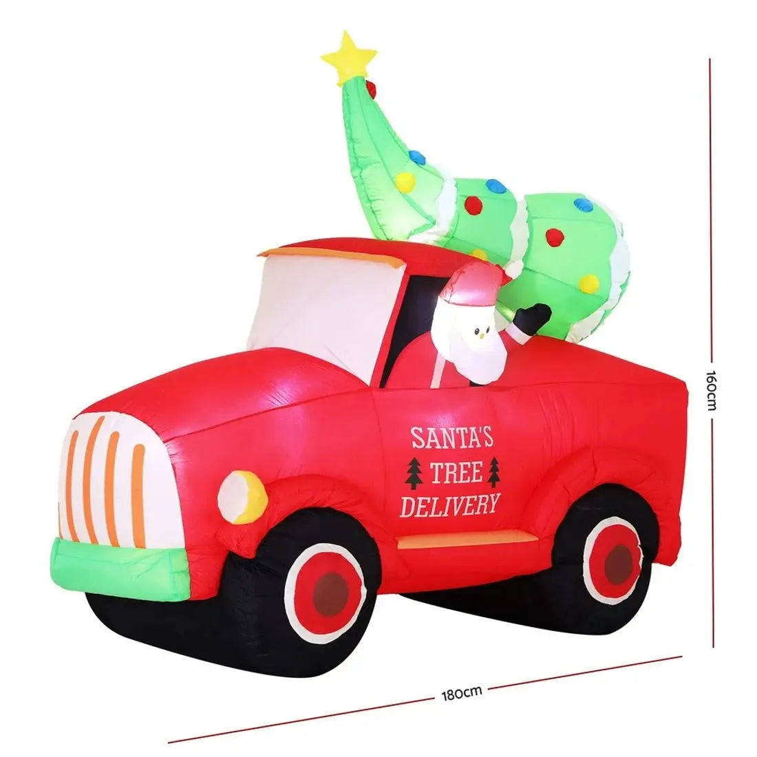 1.6m Santa on Truck Light Up Christmas Inflatable