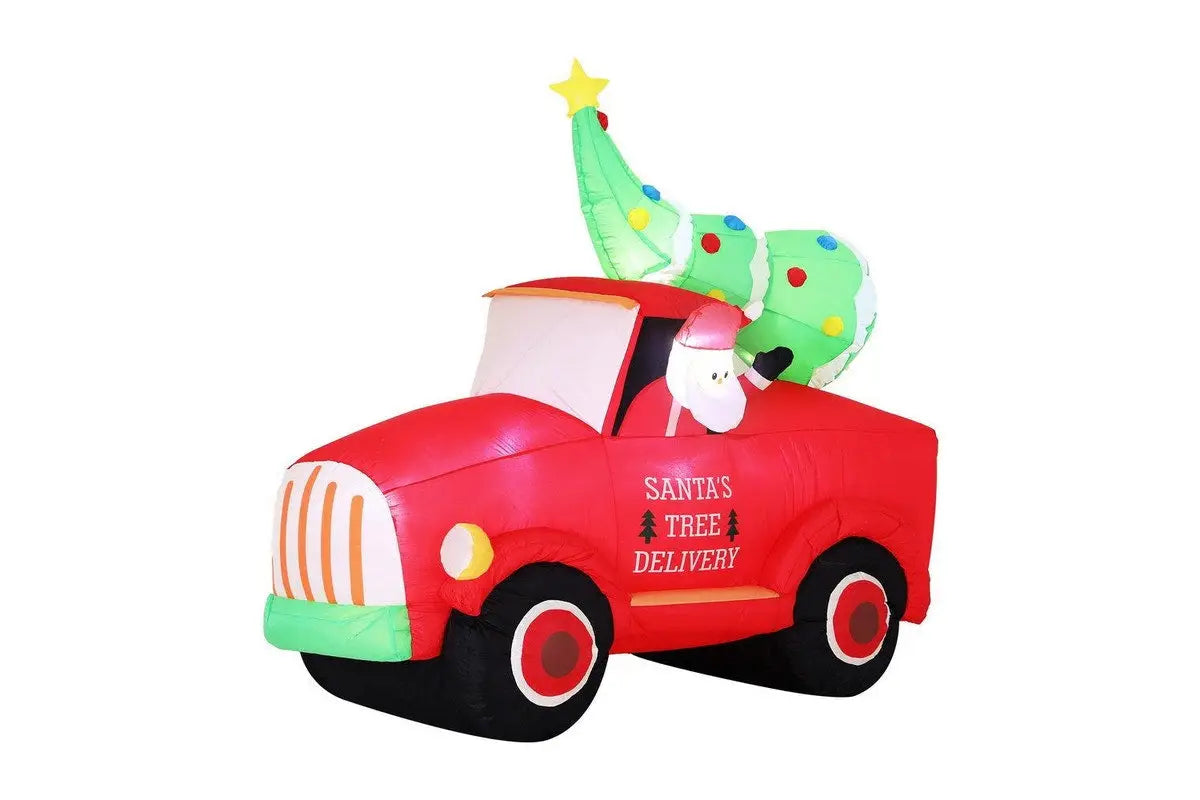 1.6m Santa on Truck Light Up Christmas Inflatable