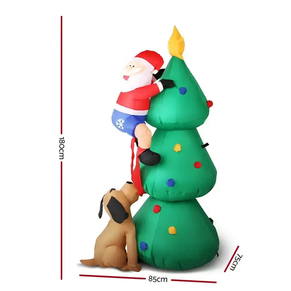 1.8m Inflatable Santa Decorations with Led Lights