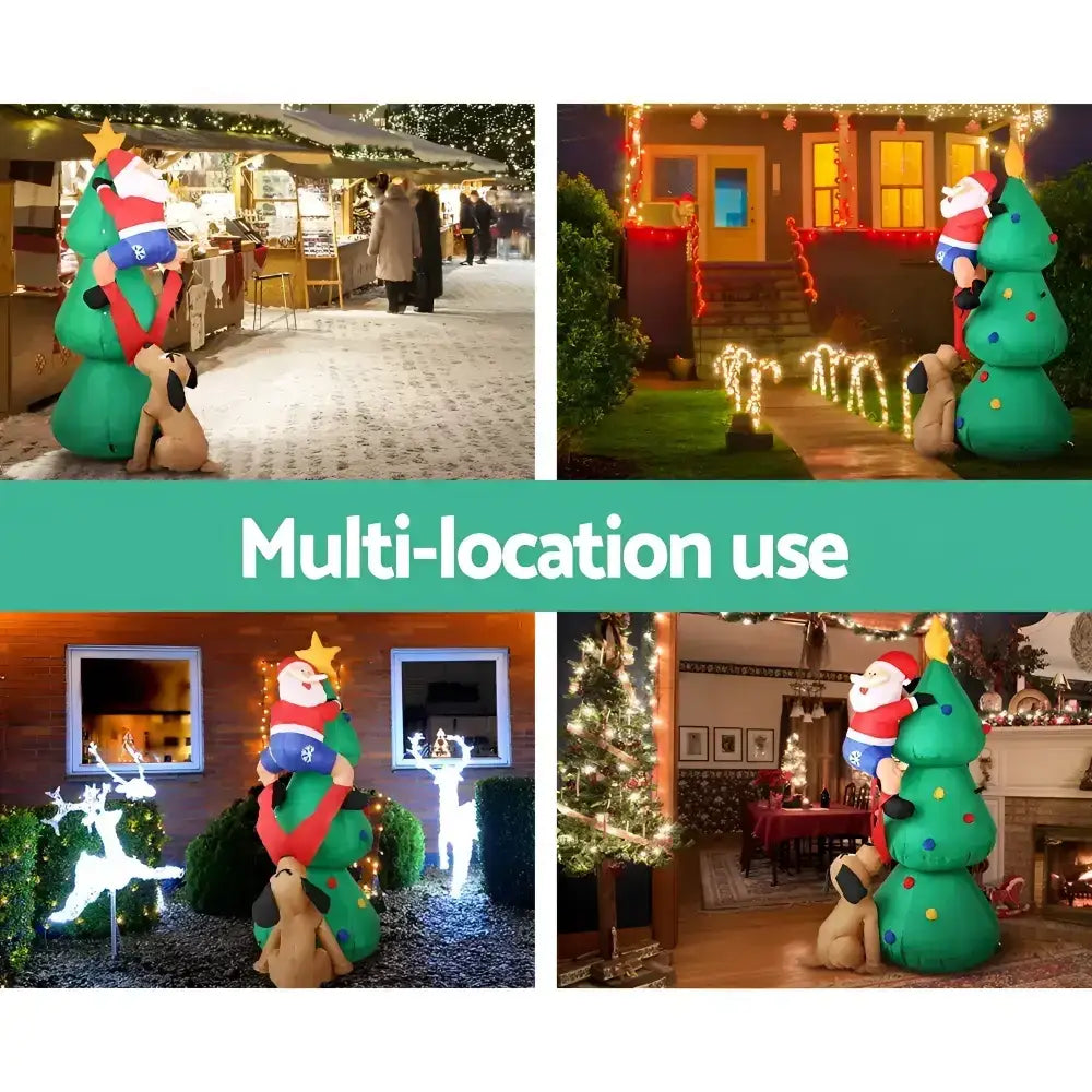 1.8m Inflatable Santa Decorations with Led Lights